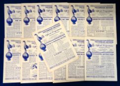 Football programmes, Tottenham Hotspur Home Reserve programmes 1953/54, 13 programmes inc.