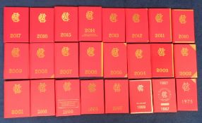 Cricket, a collection of 24 MCC membership cards from 1975 to 2017 (incomplete run), 1975, 87,