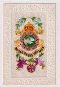Postcard, Silks, a scarce military embroidered silk card for the Royal Bucks Hussars 'Yeomen of