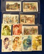 Trade cards, Liebig, six Italian edition sets, China I S659, China II S660, Cyrano de Bergerac I (by