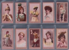 Cigarette cards, USA, ATC, Beauties, 95 cards, 56 cards with Typeset backs and 39 cards with Old