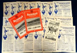 Football programmes, Tottenham Hotspur, 1952/53, 24 Home programmes inc. Sheffield Weds, Tranmere