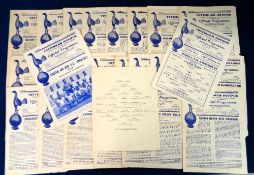 Football programmes, Tottenham Hotspur Homes 1957/58, 27 programmes inc. 19 First Team issues inc.