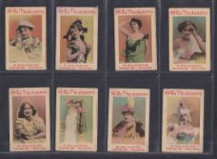 Cigarette cards, South America, Malagrida, Actresses, 'El Telegrfo' with number at top, 60 cards, 52