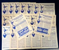 Football programmes, Tottenham Homes 1953/54, 22 programmes inc. Blackpool, Racing Club Paris (