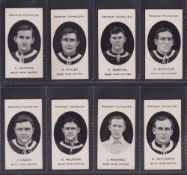 Cigarette cards, Taddy, Prominent Footballers (London Mixture), West Ham, 8 cards, H. Ashton, D.