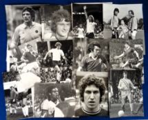 Football press photographs, a collection of approx. 60 b/w press photos, various sizes, 1970's/80's,