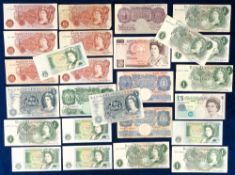 Bank Notes, a selection of English bank notes to comprise Somerset (1) £10, Hollom (1), Fforde (1)