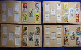 Trade cards, Barratt / Bassett, 10 sets in 8 green corner slot picture card albums, Butterflies &