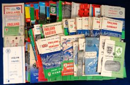 Football programmes, England International Selection, 1940's/70's, approx. 250 Home programmes