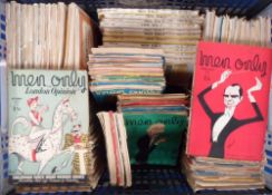 Glamour magazines, Men Only, 75+ copies, mostly 1940s and 50s (fair/gd)