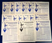 Football programmes, Tottenham Hotspur, 1951/52, 15 Home programmes (inc. 2 duplicates) noted