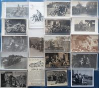 Postcards, Transport, a selection of approx. 29 cards and photographs of motorcycles and scooters,