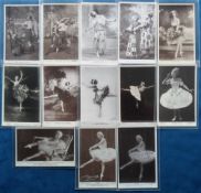 Postcards, Ballet, an RP selection of 13 ballet dances. Includes Madame Karina (4), and Anna Pavlova
