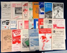 Football programmes, Hull City Aways, 1955/56, 23 programmes including Middlesbrough, Leicester