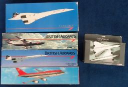 Model Aeroplanes, a collection to comprise Northwest Airlines Boeing 747-400, Wooster Concorde (2