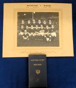 Rugby Union, Scottish International Rugby, a large original b/w card mounted photo showing the