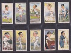 Cigarette cards, Churchman's, Sporting Celebrities (set, 50 cards) including Don Bradman, Walter