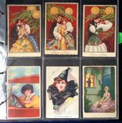 Postcards, a selection of 190+ attractive cards housed in a modern album to include glamour (