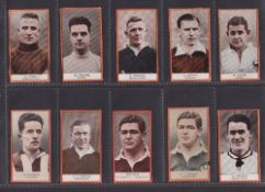 Cigarette cards, Godfrey Phillips Sports Package issues orange borders, footballers, 25 cards + 1