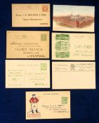 Tobacco advertising postcards, selection of 7 order & acknowledgement cards for F. & J. Smith,