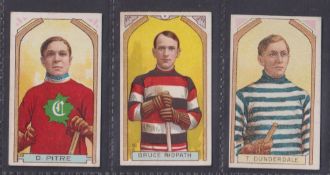 Cigarette cards, ITC Canada, Hockey Players C55 series , 3 cards number 41 D Pitre Canadians (very