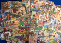 Postcards, Children, a collection of approx. 250 cards illustrated by Margaret Boriss. Themes
