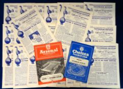 Football programmes, Tottenham Hotspur Home & Aways, 1954/55, 29 programmes, mostly Homes, &