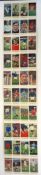 Trade cards, Lyons Maid, Soccer Stars (1971), uncut proof sheet with complete set of 40 cards,