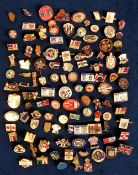 Football badges, a collection of 100+ enamel football badges, mainly 1990's onwards, many England
