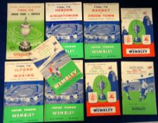 Football programmes, FA Amateur Cup Finals, a collection of 9 programmes for games played at Wembley