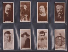 Cigarette cards, Millhoff In the Public Eye, set 36 cards including Dixie Dean, Charlie Chaplin,