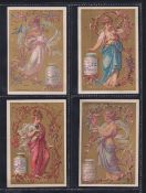 Trade cards, Liebig, 3 sets French Language, S94 Girls in Branches, S170 Colours (7 cards) & S123