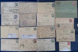 Postal History, a good collection of 16 postcards, covers and postal stationery, mainly German S.W