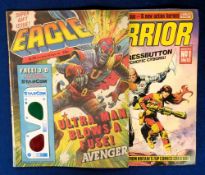 Collectables, Warrior comic No. 1 March 1982 together with Eagle comic No.284 29th August 1987