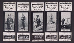 Trade cards, Cadbury's, Antarctic Series (uncut), Captain Scott Expedition 1910-1913 (set, 12 cards)