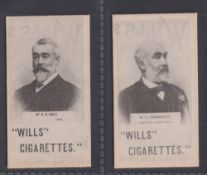 Cigarette cards, Wills, South African Personalities, Collotype, two cards, both Scroll back, Mr R.N.