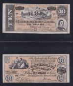 Trade cards, A&BC Gum, Civil War Banknotes, (set 15) (gd)