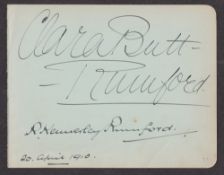 Autographs, Entertainment, Clara Butt (1872-1936) English dramatic contralto and Kennerley