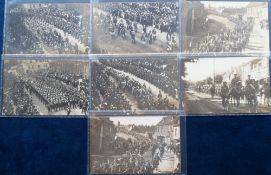 Postcards, Berkshire, Social History, an RP selection of 7 military parades, inc. 4 cards of army
