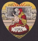 Trade card, W.N. Sharpe, 'Play Up Football Cards', type card, Rugby, 'Play Up York' (vg) (1)