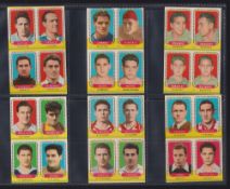 Trade cards, Spain, Bruguera, Sports Champions, 1955, 71 blocks of uncut cards in sheets of 4,