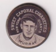 Tobacco issue, USA, ATC, Baseball, Sweet Caporal Domino Discs, type, Murray, New York Giants (gd) (