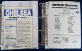 Football programmes, Chelsea FC, a collection of Home and Away Friendly programmes, mostly 1980's