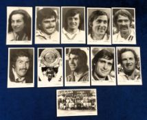 Tennis postcards, a collection of 11 photographic cards showing Male & Female tennis players from