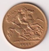 GB Coin, Half Sovereign, 1911 George V