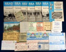 Football programmes & tickets, small selection, tickets (17) inc. FA Cup Final 1954, Tottenham v