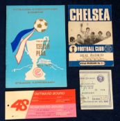 Football programmes & ticket, Real Madrid v Chelsea, ECWC Final, 19 May 1971, official Greek match
