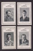 Cigarette cards, UTC (South Africa), 1912-13 Springboks, 4 cards, no 3 A. Knight (Transvaal), no 5
