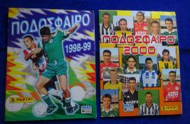 Trade cards stickers, Football Panini, Greek editions, 1998/99 & 2000, both complete albums (